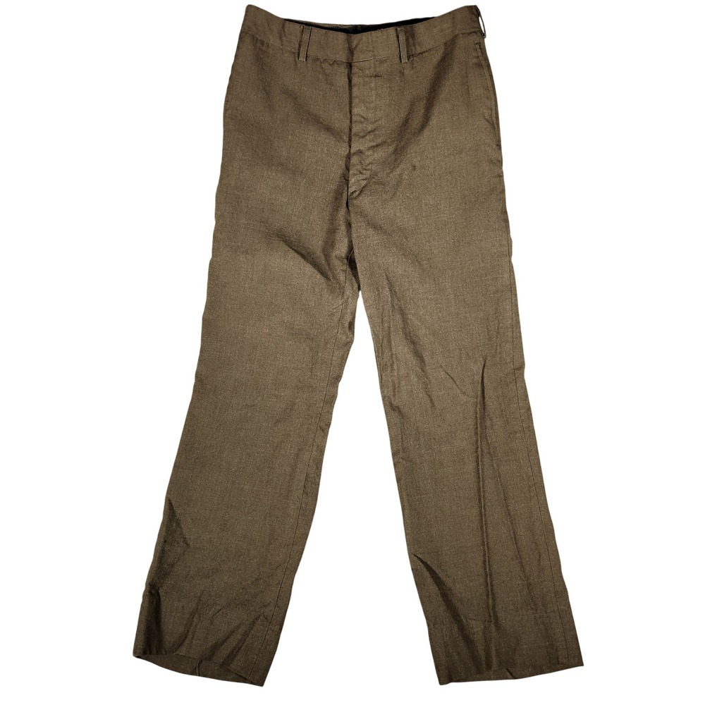 USMC Trousers Mens 34R Green Excellent 1981 Wool Serge Military Issue Pants